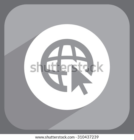 Globe (go to web), web icon. Vector design Royalty-Free Stock Photo #310437239