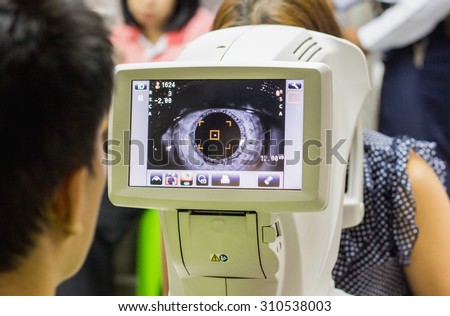 The Optical Instruments for examines the sight Royalty-Free Stock Photo #310538003