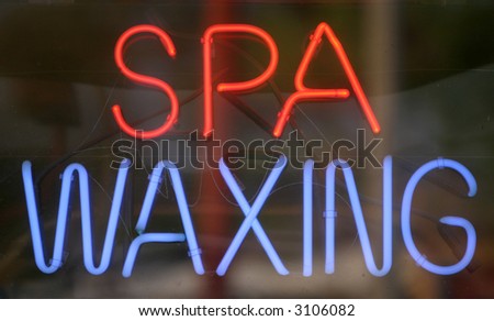 "neon sign" "spa waxing"
