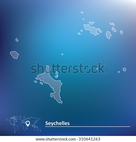 Map of Seychelles - vector illustration