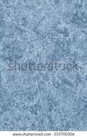 Recycle Kraft Paper, Coarse Grain, Crumpled, Blotted, Mottled, Stained Blue, Grunge Texture Sample.