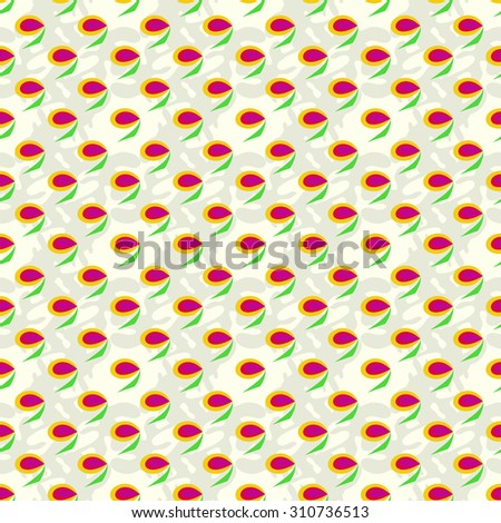 Abstract berry seamless pattern on a light background