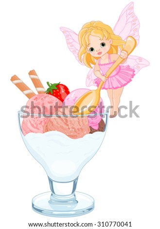 Illustration of ice cream fairy