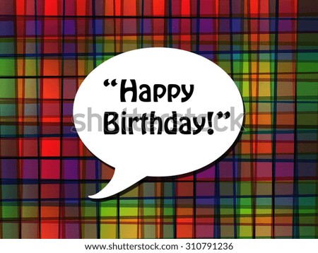Talk Bubble - "Happy Birthday!"
