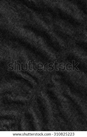 Recycle Kraft Paper, Coarse Grain, Crumpled, Blotted, Mottled, Bleached and Stained Charcoal Black, Grunge Texture Sample.