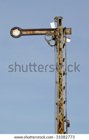 rusty railroad semaphore