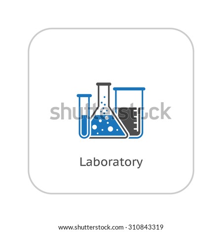 Laboratory and Medical Services Icon. Flat Design. Isolated.