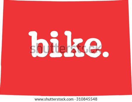 Colorado bike state vector sign