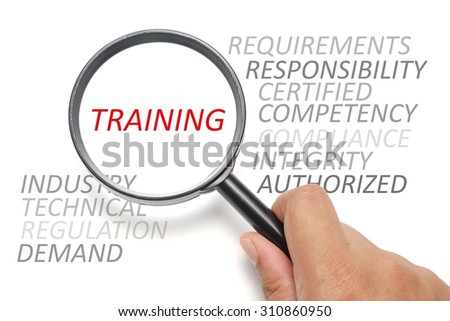 Job competency conceptual, focus on the word Training