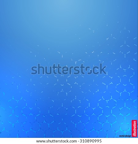 vector blue background of hexagonal grid