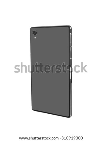Black smartphone isolated on white background Royalty-Free Stock Photo #310919300