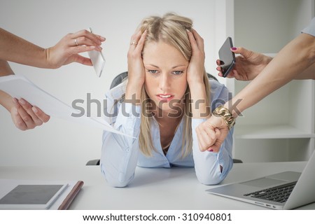 Depressed business woman Royalty-Free Stock Photo #310940801