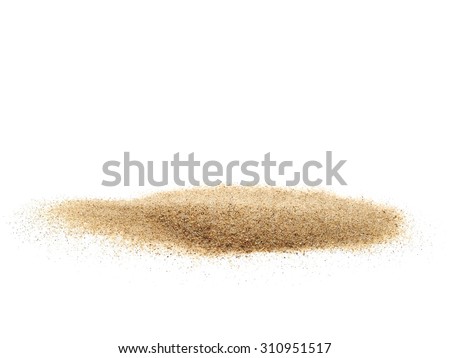 pile desert sand isolated on white background Royalty-Free Stock Photo #310951517