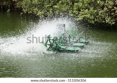 Stop action of water and aerator turbine in canal