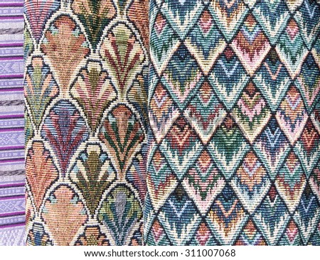 Thai silk textile pattern from Handmade