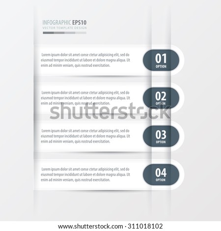 Rounded Modern infographics banner Set white color style.