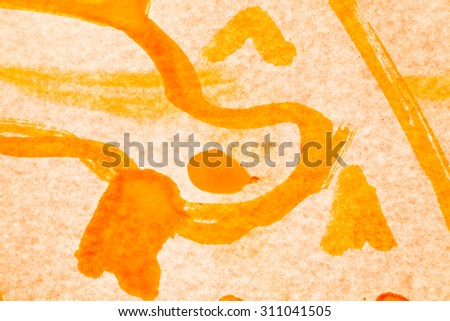 Yellow background Abstract watercolor style.