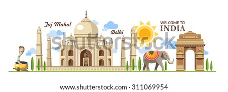 travel panorama India Royalty-Free Stock Photo #311069954