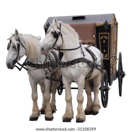       Color photo of an old tsarist carriages. Isolated on a white background Royalty-Free Stock Photo #31108399