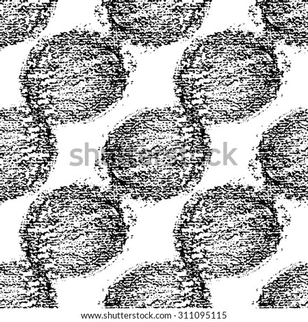 Seamless pattern. Hand drawn chalk polka dots.