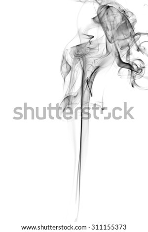 Abstract black smoke on white background, smoke background,black ink background ,black and white ,B&W,Movement of smoke
