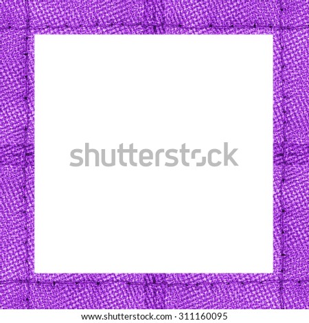 handmade violet textile square frame