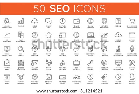 Set of Vector SEO Search Engine Optimisation Elements and Icons Illustration can be used as Logo or Icon in premium quality
 Royalty-Free Stock Photo #311214521
