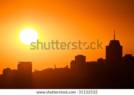 North Sydney Skyline at Sunset