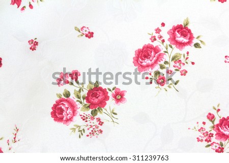 Rose Flower Texture of Thai silk pattern, Thailand textile