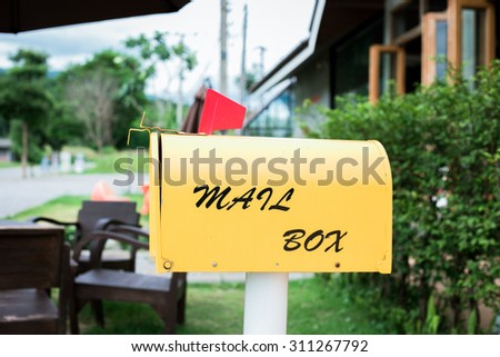 mail box at coffee shop