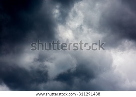Rainy cloudy sky