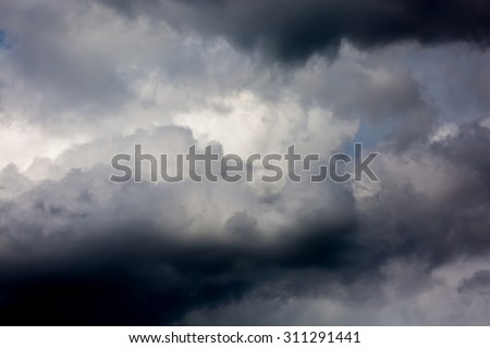 Rainy cloudy sky