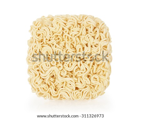  noodles isolated on white background with clipping path.