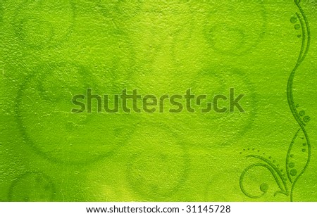 Green grunge background with cool vintage