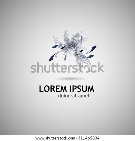 Abstract floral logo. Vector