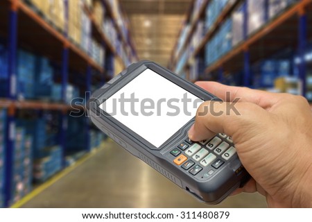 Bluetooth barcode scanner isolated on a white background