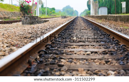 Train Railway Cover with Stone