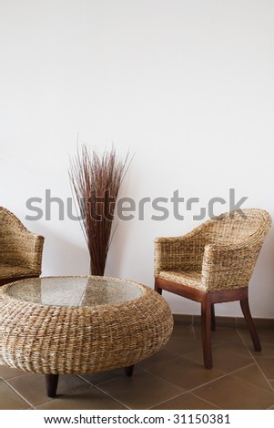 Wicker furniture Royalty-Free Stock Photo #31150381
