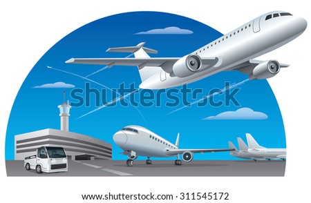 airport field Royalty-Free Stock Photo #311545172