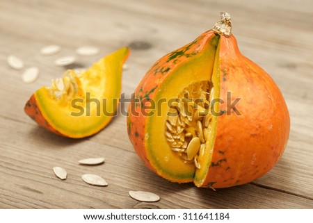 pumpkin on a wooden background
