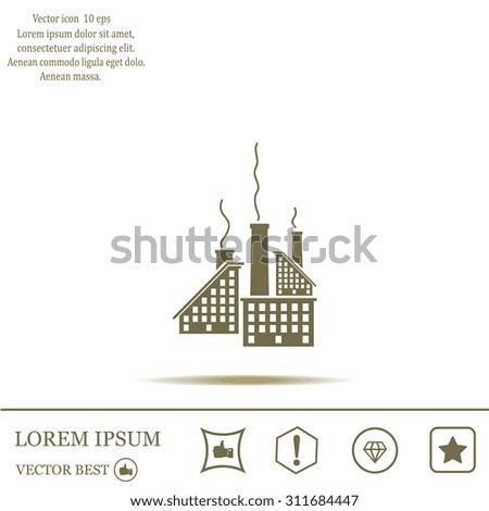 icon of factory. Vector illustrator EPS 10