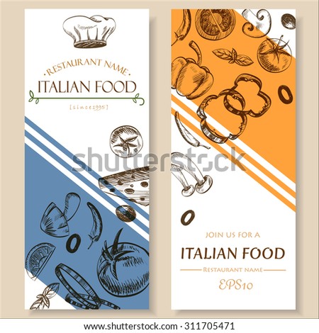 food menu restaurant cafe  brochure. drawing template. vegetable retro color  vector illustration 