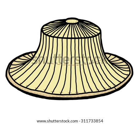 farmer hat / cartoon vector and illustration, hand drawn style, isolated on white background.