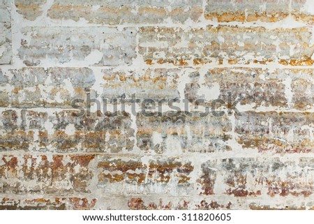 Background of gray brick wall pattern texture