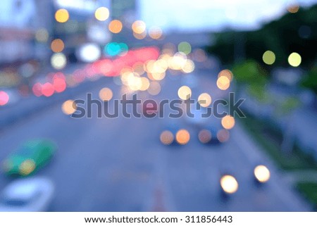 blur image of city traffic 