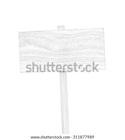 White wooden sign