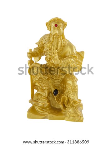 God of chinese isolated on white background