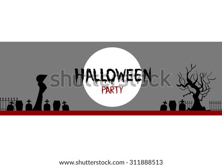 Halloween background, poster design, cover and banner