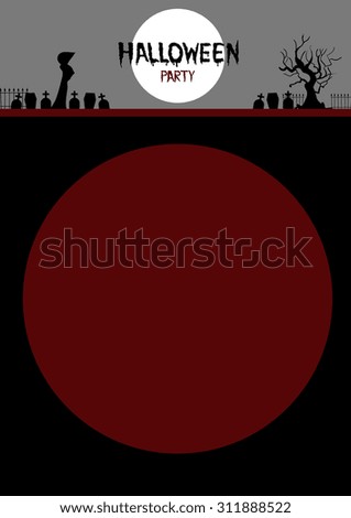 Halloween background, poster design, cover and banner