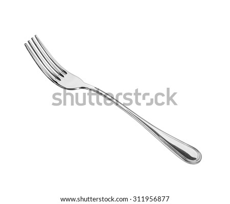 fork isolated on white background Royalty-Free Stock Photo #311956877